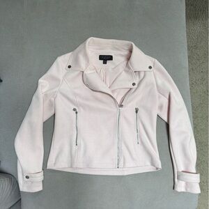 Suede Baby Pink Zip Jacket Chinese Laundry